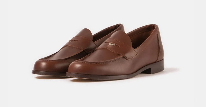 Aurland-Schuh - der Penny-Loafer BUXTON braun mit schwarzer Gummisohle