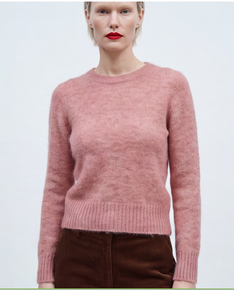 Woodling - Ida - kurzer Alpaca Pullover - heidekraut