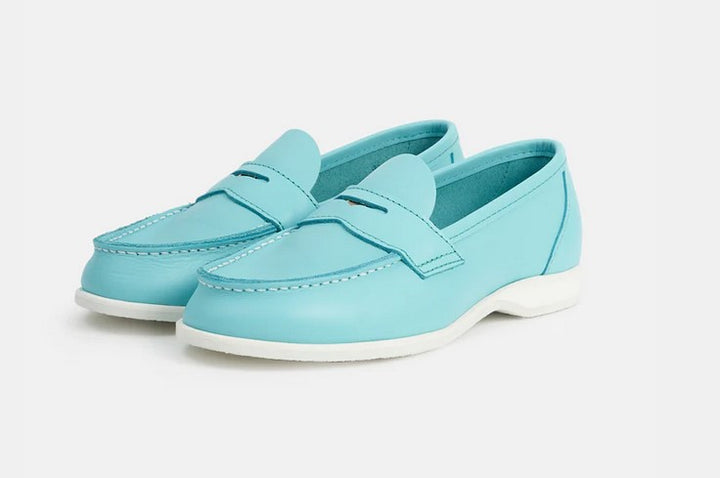 Aurland-Schuh - der Penny-Loafer WANGEN - turkis