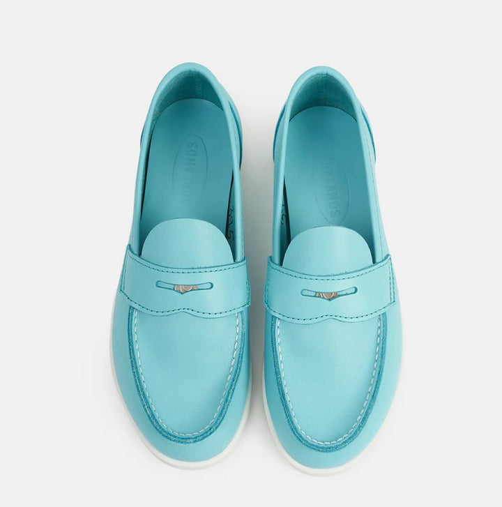 Aurland-Schuh - der Penny-Loafer WANGEN - turkis